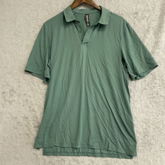NWOT Kirkland Signature Men's M Green Polo Active Shirt - Picture 2 of 9